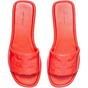 Gently used Tory Burch Double-T Sport Leather Slide